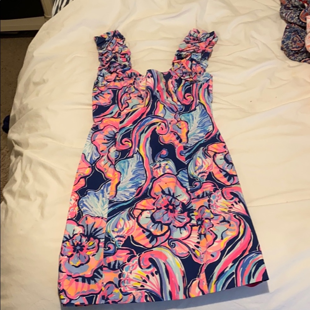 Lilly Pulitzer ruffle sleeve dress